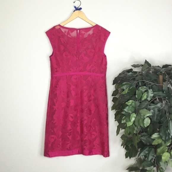 Laundry Pink Mesh Floral Pattern Sheath Dress - Picture 8 of 8